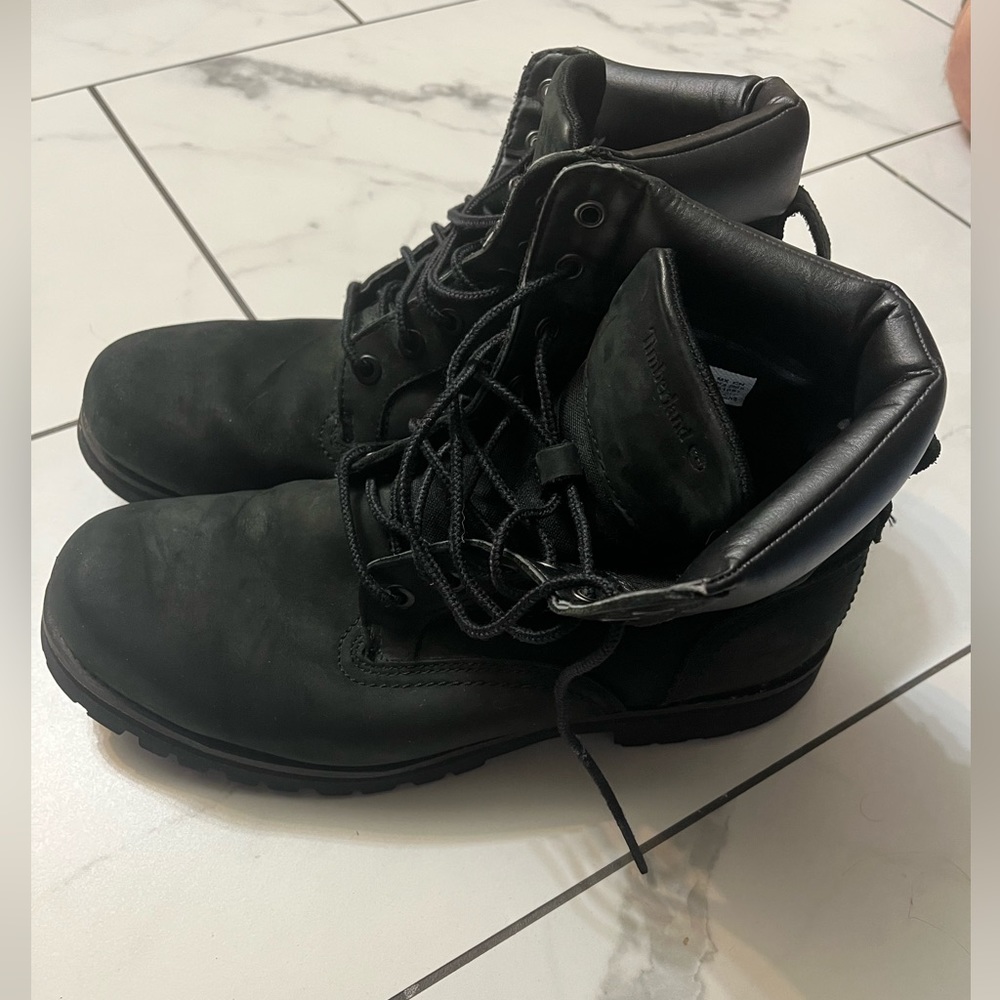 Timberland Black Nubuck Premium 6 Inch Waterproof Mens Boots